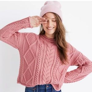 Madewell Slope Cableknit Pullover Sweater